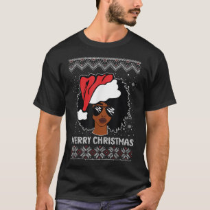 Afrikanische Amerikanerin Ugly Weihnachts Sweater  T-Shirt