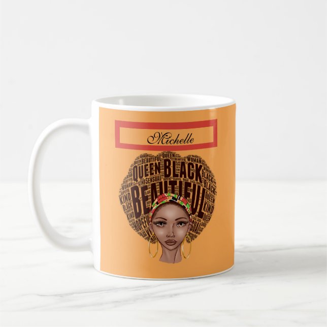 Afrikanische Amerikanerinnen geben Ihren Namen an Kaffeetasse (Links)