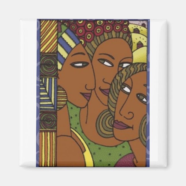 Afrikanische Amerikanerinnen Magnet (Vorne)