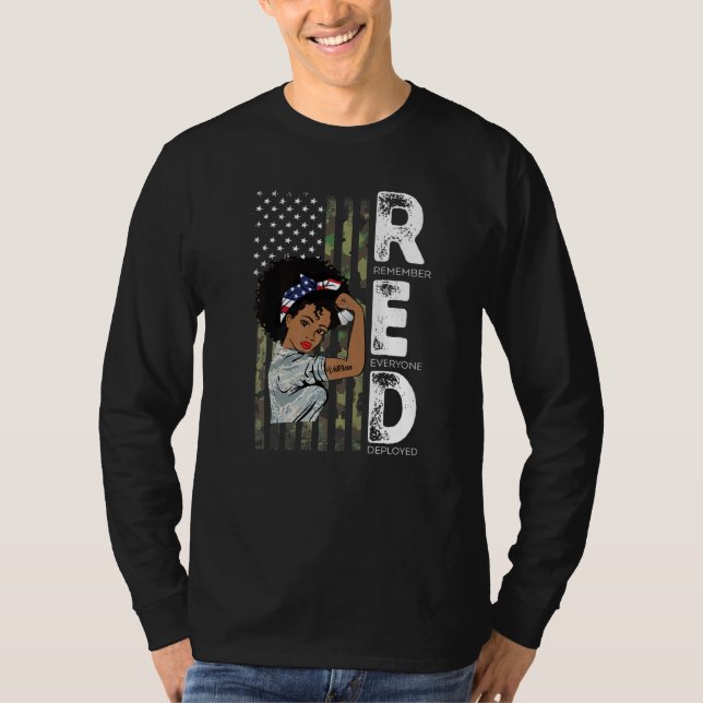 Afrikanische Amerikanerinnen Veteran unterstützen  T-Shirt (Vorderseite)