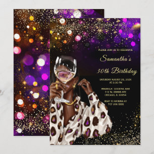 Afrikanische Amerikanerinnen zum Geburtstag Einladung