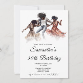 Afrikanische Amerikanerinnen zum Geburtstag Einladung