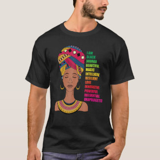 Afrikanische Amerikanisch-Frauen BHM Melanin Black T-Shirt