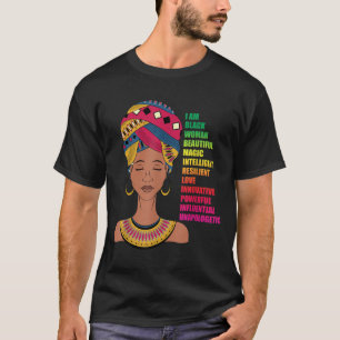 Afrikanische Amerikanisch-Frauen BHM Melanin Black T-Shirt
