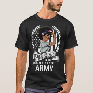 Afrikanische Amerikanische Armee Veteran Schwarze T-Shirt