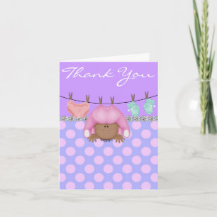 AFRIKANISCHE AMERIKANISCHE BABY SHOWER DANK IHRER DANKESKARTE