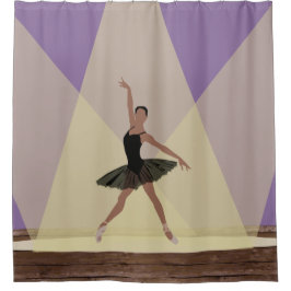 Afrikanische amerikanische Ballerina auf Duschvorhang