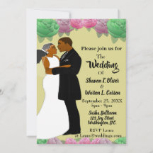 Afrikanische amerikanische Braut- und Groom-Blumen