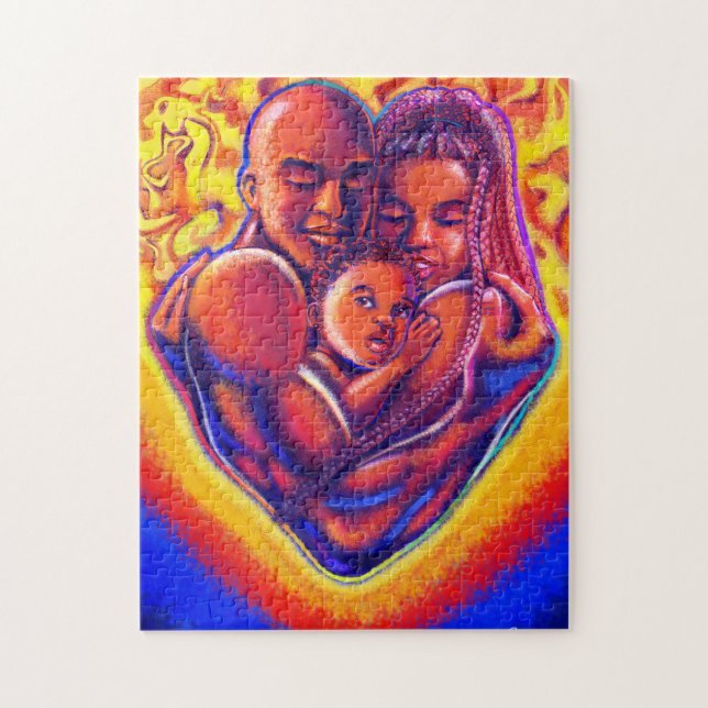 Afrikanische Amerikanische Familie (Vertikal)