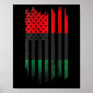 Afrikanische amerikanische Flagge 1865 Schwarze Ge Poster