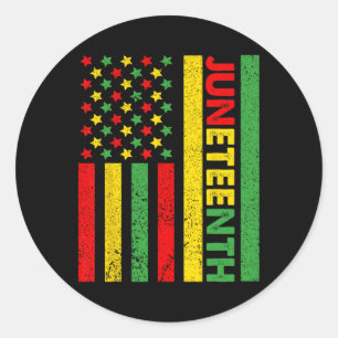 Afrikanische amerikanische Flagge Jungstzehnte Shi Runder Aufkleber