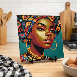 Afrikanische amerikanische Frauenkunst Fliese