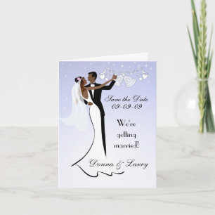 Afrikanische amerikanische Hochzeit Sichern Sie di Ankündigung