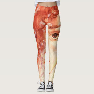 Afrikanische amerikanische Mode, Aquarellbilder. Leggings