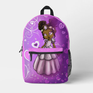 Afrikanische Amerikanische Prinzessin Bedruckter Rucksack