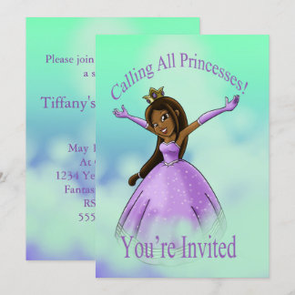 Afrikanische Amerikanische Prinzessin Birthday Einladung