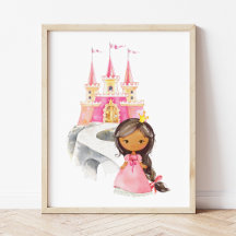 Afrikanische Amerikanische Prinzessin, Burg, Girl-