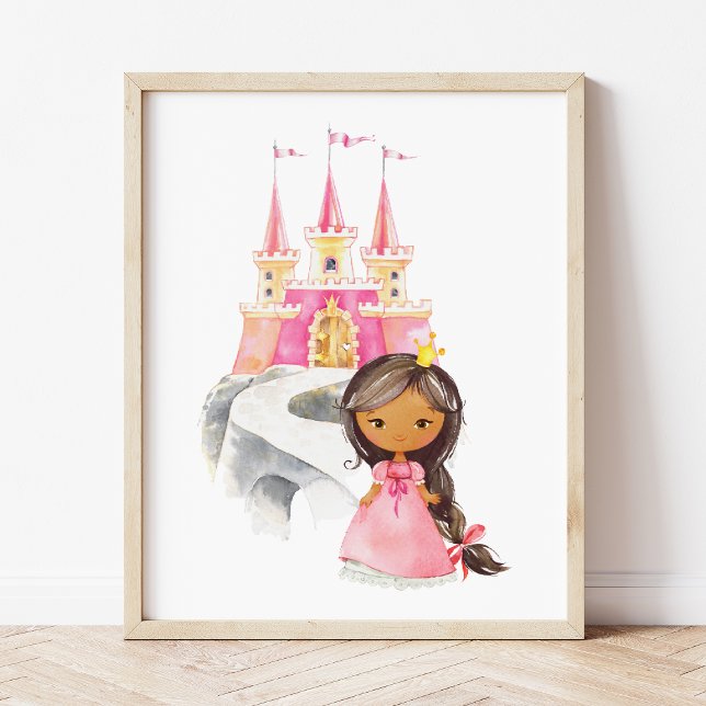 Afrikanische Amerikanische Prinzessin, Burg, Girl- Fotodruck (Von Creator hochgeladen)