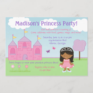 Afrikanische amerikanische Prinzessin Party Einladung