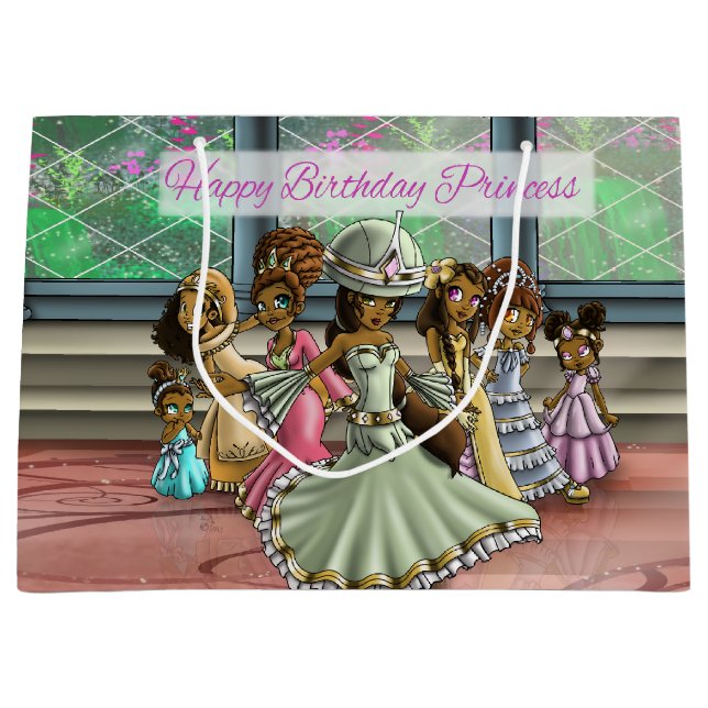 Afrikanische Amerikanische Prinzessinnen Große Geschenktüte (Vorderseite)