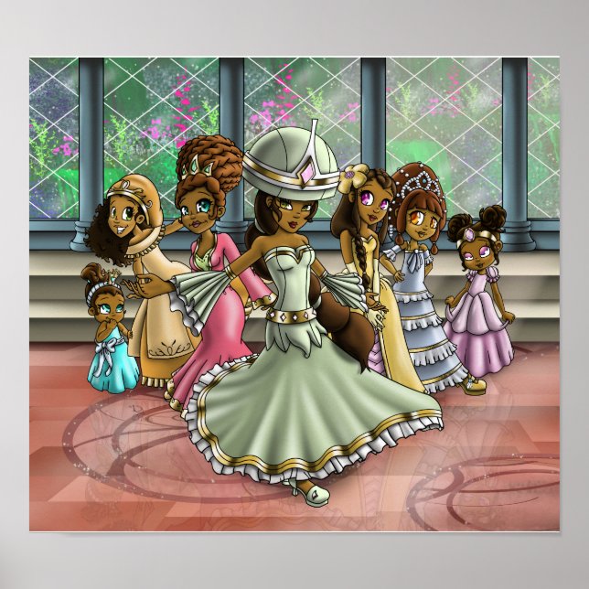 Afrikanische Amerikanische Prinzessinnen Poster (Vorne)