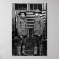 Afrikanische amerikanische Soldaten mit amerikanis