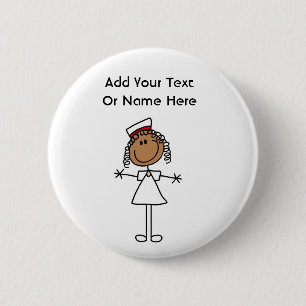 Afrikanische amerikanische Strichmännchen-T - Button