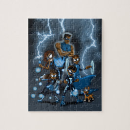 Afrikanische amerikanische Superhero-Familie