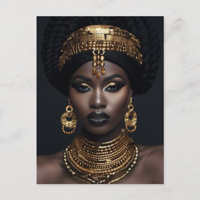 Afrikanische amerikanische Wall Art, Schwarze Frau Postkarte (Vorderseite)