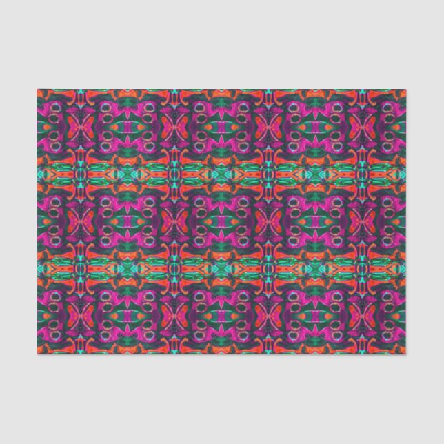 Afrikanische Art-bunter Druck Seidenpapier (Vorderseite)