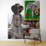 Afrikanische Art Pop Art Wandteppich<br><div class="desc">Afrocentric Style Pop Art Graphic</div>
