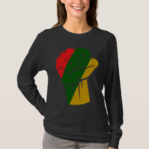 Afrikanische aufsteigende Handfaust Schwarze Gesch T-Shirt