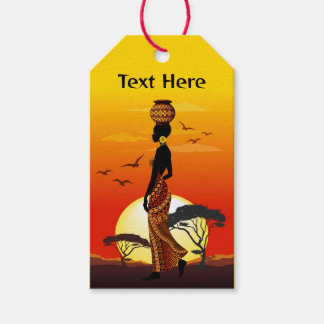Afrikanische Beautiful Woman Silhouette über afrik Geschenkanhänger