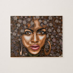 Afrikanische Blume - Hübsche Frau -