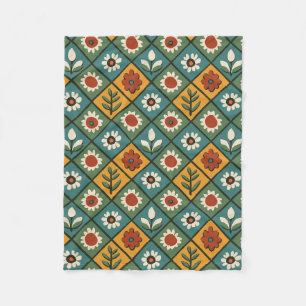 Afrikanische Blumenstrasse Fleecedecke