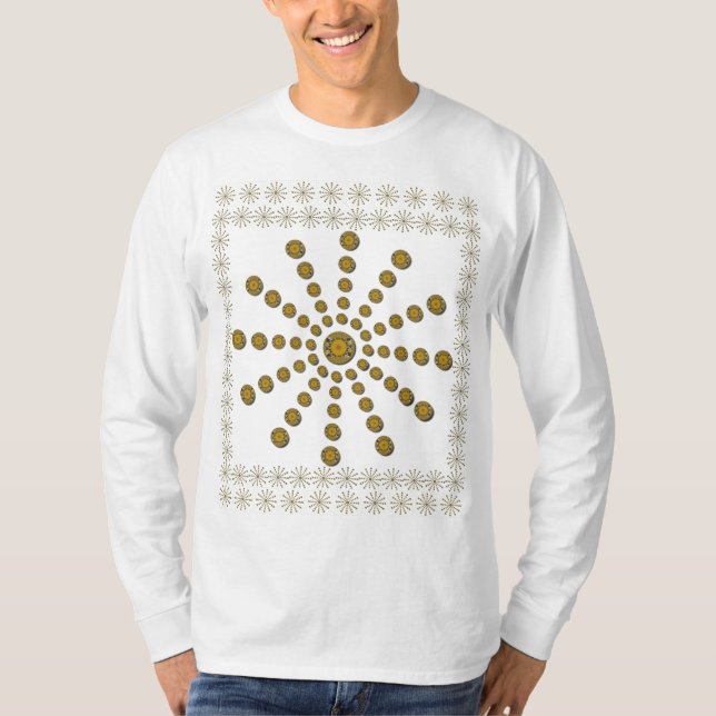 Afrikanische Coole Sonnenblume Polka Dot Art Print T-Shirt (Vorderseite)