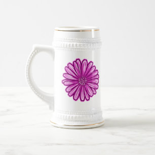 Afrikanische Daisy-Blume, realistische Illustratio Bierglas