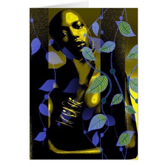Afrikanische Dame In Gold Karte