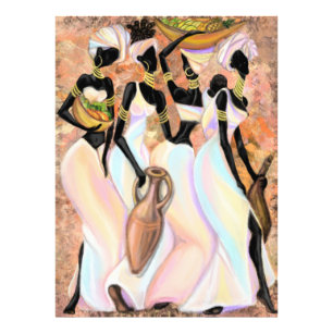 Afrikanische Damen im modernen Kunststil Poster Ge