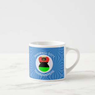 Afrikanische Diaspora Engel Chanukka-Flagge Person Espressotasse