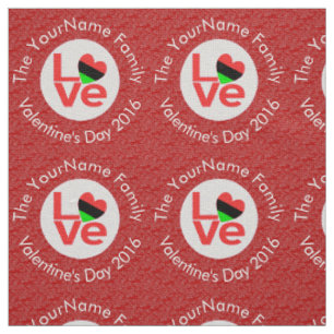 Afrikanische Diaspora-Herzflagge LOVE Rot Personal Stoff