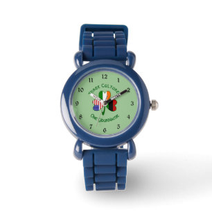 Afrikanische Diaspora Irland USA Kinder Shamrock Armbanduhr