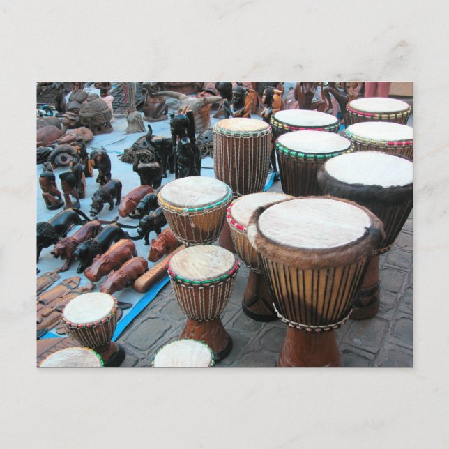 Afrikanische Drums 1 Postkarte (Vorderseite)