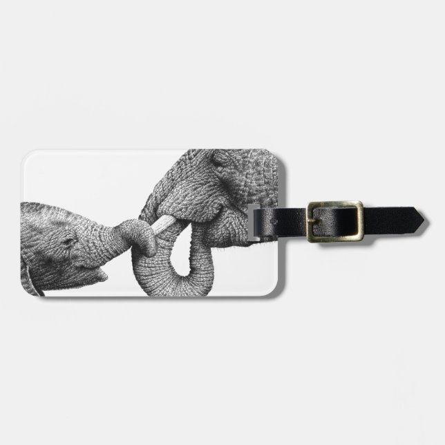 Afrikanische Elefant-Gepäckanhänger Gepäckanhänger (Vorderseite horizontal)