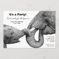 Afrikanische Elefant-Party Einladung