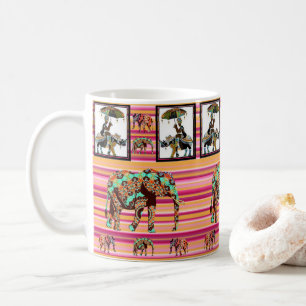 Afrikanische Elefanten-Frauen-Streifen-Tasse Kaffeetasse