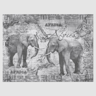 Afrikanische Elefanten Seidenpapier