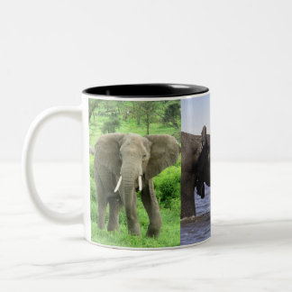 Afrikanische Elefanten-Tasse Zweifarbige Tasse