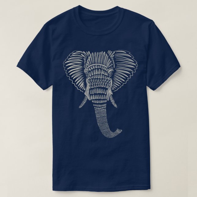 Afrikanische Elefantenarbeit T-Shirt (Design vorne)