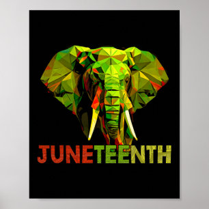 Afrikanische Elefantenkunst Freiheit Schwarze Gesc Poster
